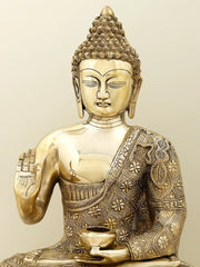 Indian Lord Gautam Buddha Tibetan Buddhist Buddha In Brass Statue