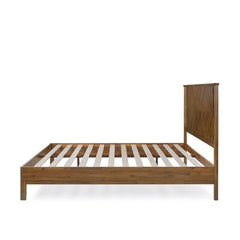 The Gileteen Solid Wood King Sized Bed in Rustic Dark Brown