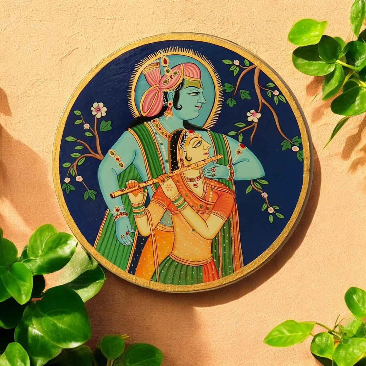 Traditional Rajasthani Hand Painted Wall Decor Plates 25