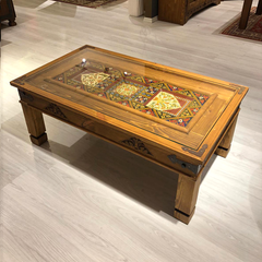 Mughal Hand Painted Solid Wood Coffee Table C26