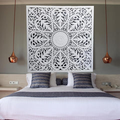 Hand Carved King Size Bed Headboard Bed Head H9