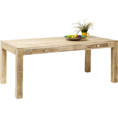 Vivid Sahara Contemporary Mango Wood Dining Table 1.4m 4 - 6 seater