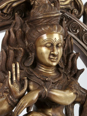 Indian Lord Nataraja Shiva Brass Statue