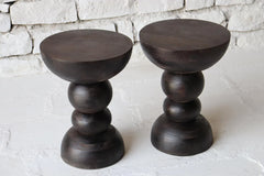 Indian Hand Carved Reclaimed Wood Side Table 10