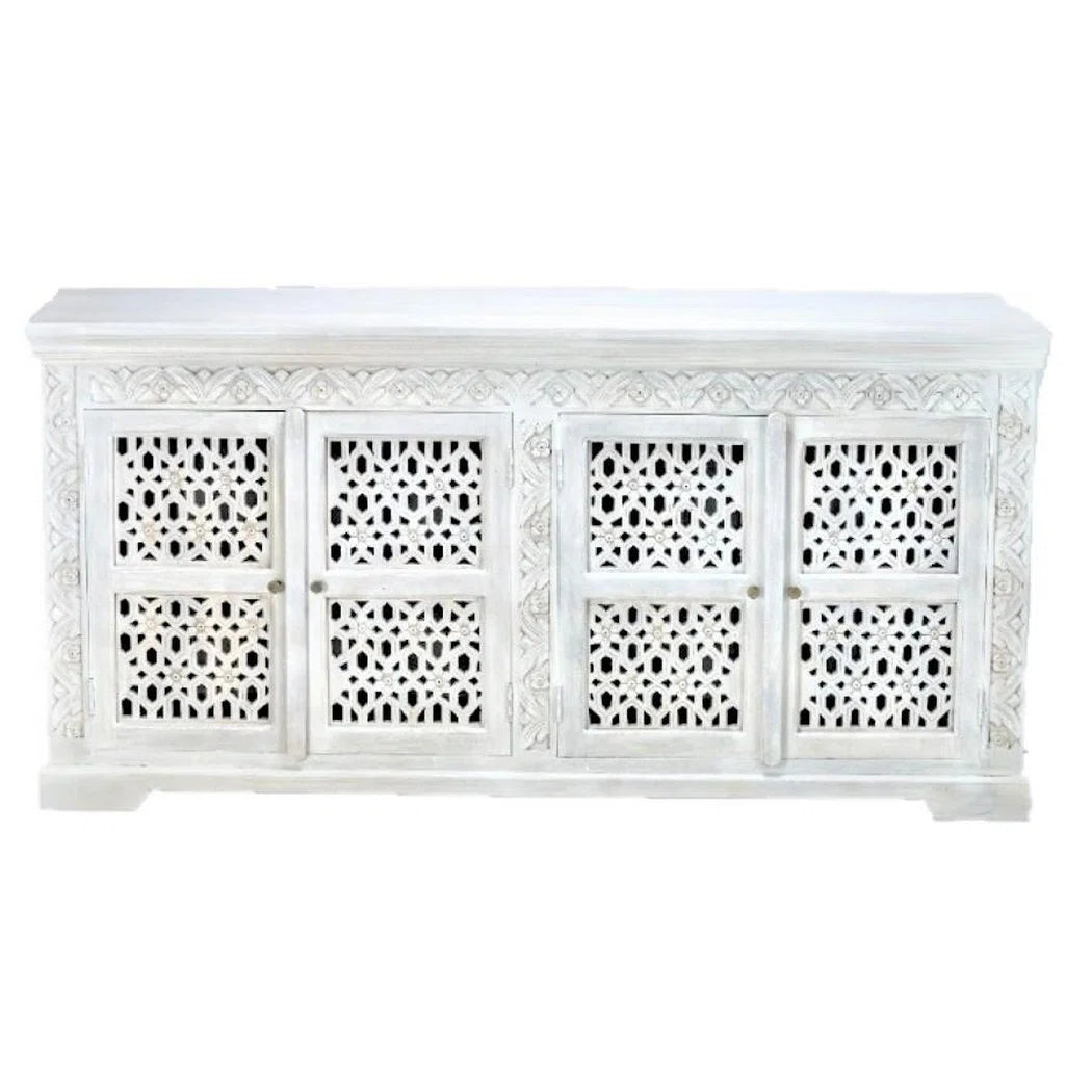 Indian Handmade Solid Wood Carved Sideboard