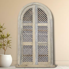 Indian Vintage Antique Hand Carved Wooden Door 19