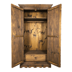 Indian Hand Carved Solid Wooden Cupboard Wardrobe D35