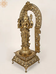 Indian Lord Vishnu Handmade Brass Statue
