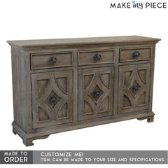 Contemporary Solid wood Timber Sideboard Brown