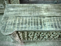 Antique Vintage Indian Hand Carved Solid Wood Console Hall Table