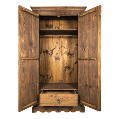 Indian Hand Carved Solid Wooden Cupboard Wardrobe D35