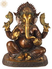 Indian Lord Ganesha Handmade Brass Statue