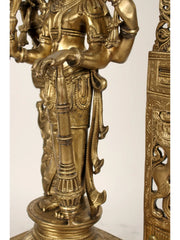 Indian Lord Vishnu Handmade Brass Statue