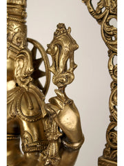 Indian Lord Vishnu Handmade Brass Statue