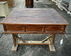 Antique Vintage Indian Hand Carved Solid Wood Console Hall Table