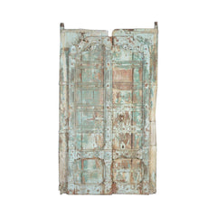 Indian Vintage Antique Hand Carved Reclaimed Wood Door 97