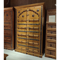Indian Hand Carved Solid Wooden Cupboard Wardrobe D36