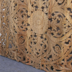 Dynasty Carved Panel Bedhead Natural