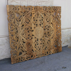 Dynasty Carved Panel Bedhead Natural