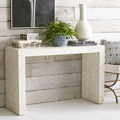 MAAYA Bone Inlay Solidwood Hall Side Table Desk 120CM