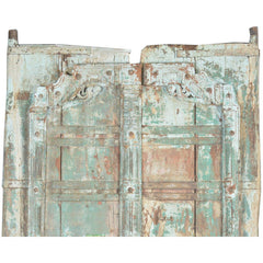 Indian Vintage Antique Hand Carved Reclaimed Wood Door 97