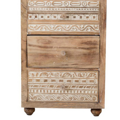 The Attic Jodhpur Tallboy Wooden Chest of Drawer Natural