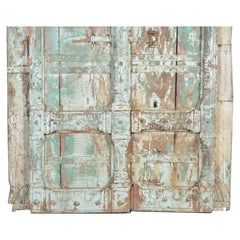 Indian Vintage Antique Hand Carved Reclaimed Wood Door 97