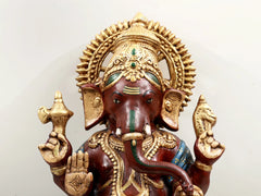 Indian Lord Ganesha Handmade Brass Statue