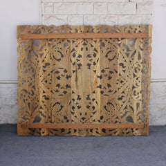 Dynasty Carved Panel Bedhead Natural