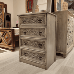 Hand Carved Solid Hard Wood Dresser Chest of Drawers D6