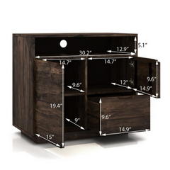 The Attic Hepburn Solid Wood Sideboard Walnut