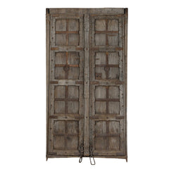 Indian Vintage Antique Hand Carved Reclaimed Wood Door Panel 99