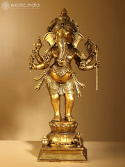 Indian Lord Ganesha Handmade Brass Statue