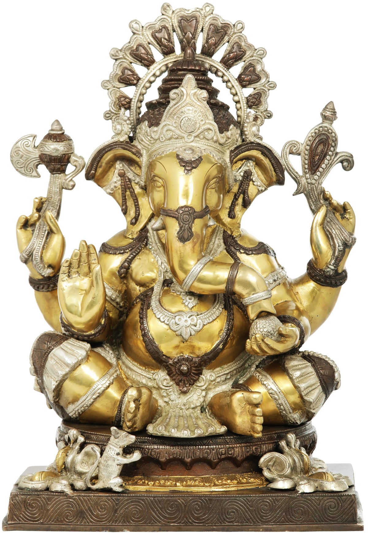 Indian Lord Ganesha Handmade Brass Statue