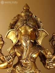 Indian Lord Ganesha Handmade Brass Statue