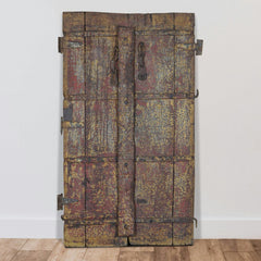 Indian Vintage Antique Hand Carved Reclaimed Wood Door Panel 100