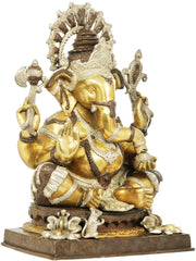 Indian Lord Ganesha Handmade Brass Statue