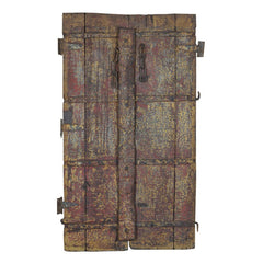 Indian Vintage Antique Hand Carved Reclaimed Wood Door Panel 100