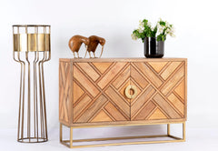 Kraft Bazaar Indian Mango Wood Hand Carved Sideboard