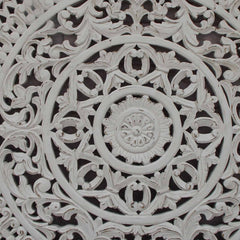 Dynasty Carved Panel Bedhead Whitewash