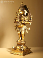 Indian Lord Ganesha Handmade Brass Statue