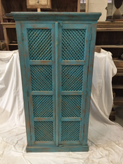 Indian Solid Wood Cupboard Cabinet Blue