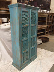 Indian Solid Wood Cupboard Cabinet Blue