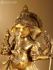 Indian Lord Ganesha Handmade Brass Statue