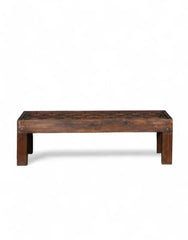 Indian Hand Carved Rustic Teak Wood Coffee Table C67