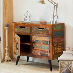 Aspen Scandi Reclaimed Wood Industrial Sideboard Buffet 90cm