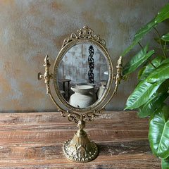 Victorian Brass Table Mirror 92