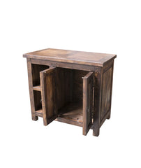 Indian Reclaimed Hand Carved Reclaimed Wood Bathroom Vanity V01