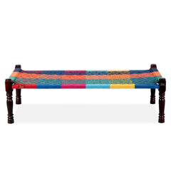 Indian Solid Wood Handmade Rajasthani Charpai Khat Manjhi Woven Charpai Daybed