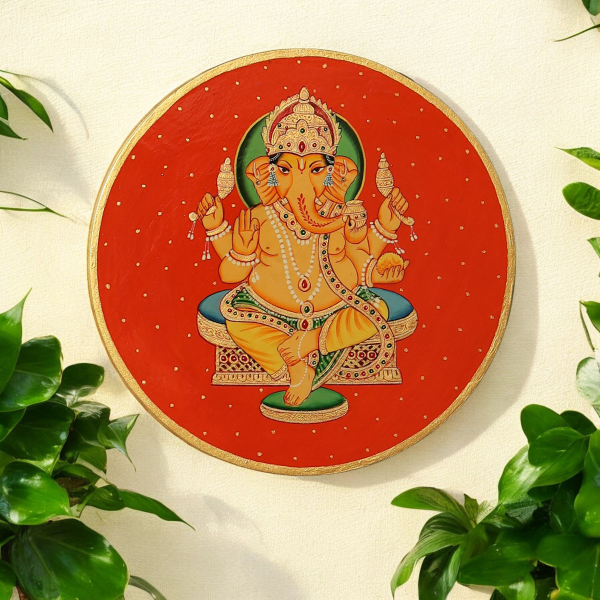 Traditional Rajasthani Hand Painted Wall Decor Plates 26